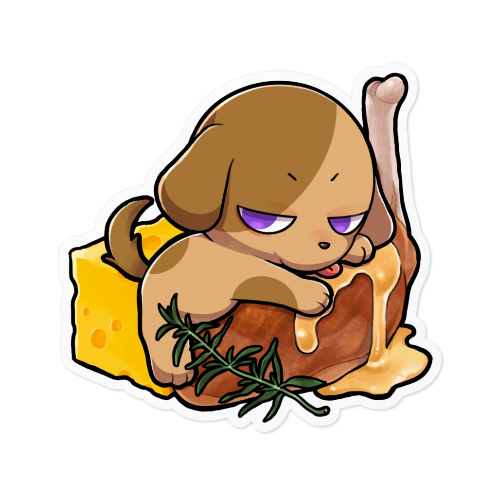 チーズチキンいぬちゃんステッカー