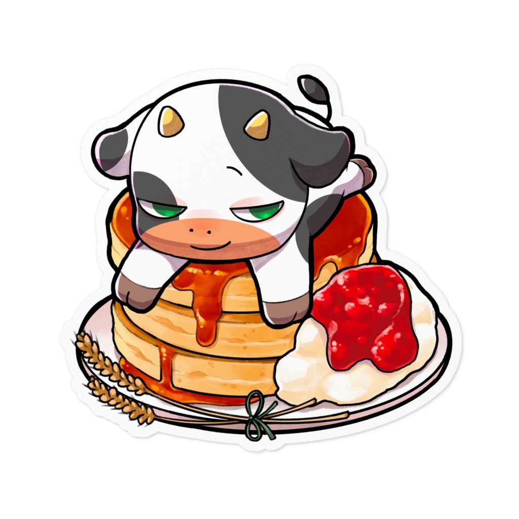 パンケーキうしちゃんステッカー