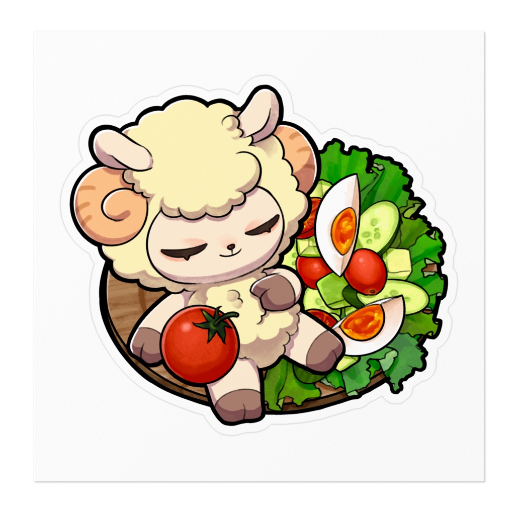 サラダひつじちゃんステッカー