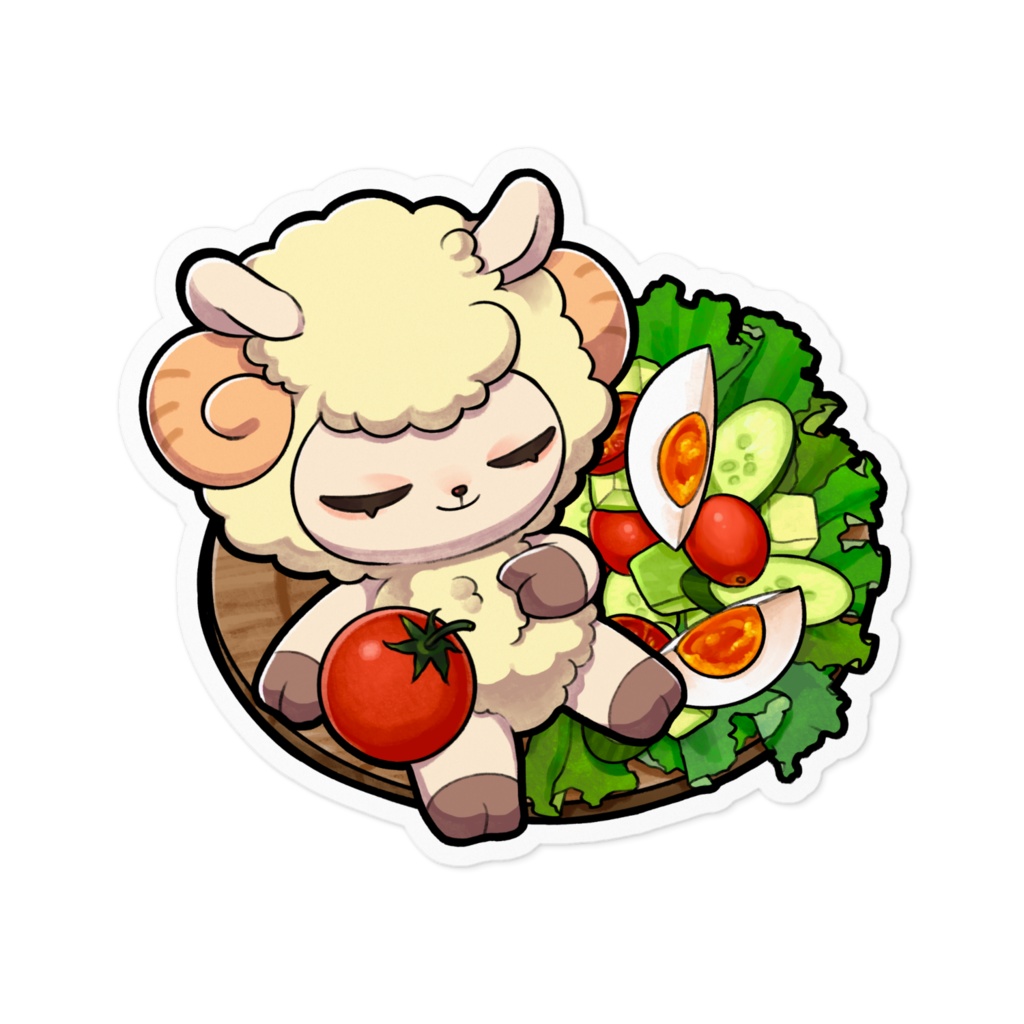 サラダひつじちゃんステッカー