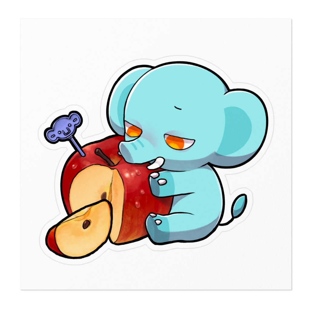りんごゾウちゃんステッカー