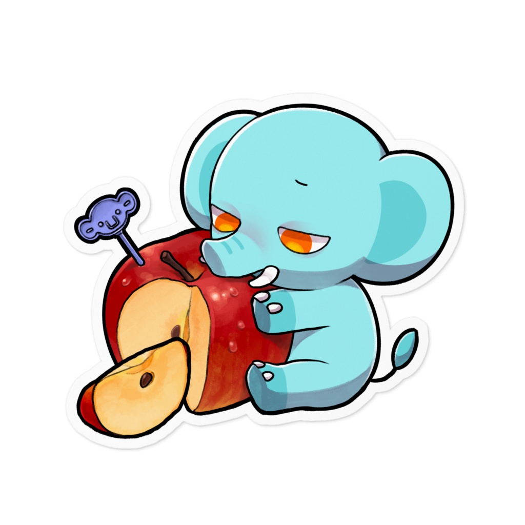 りんごゾウちゃんステッカー
