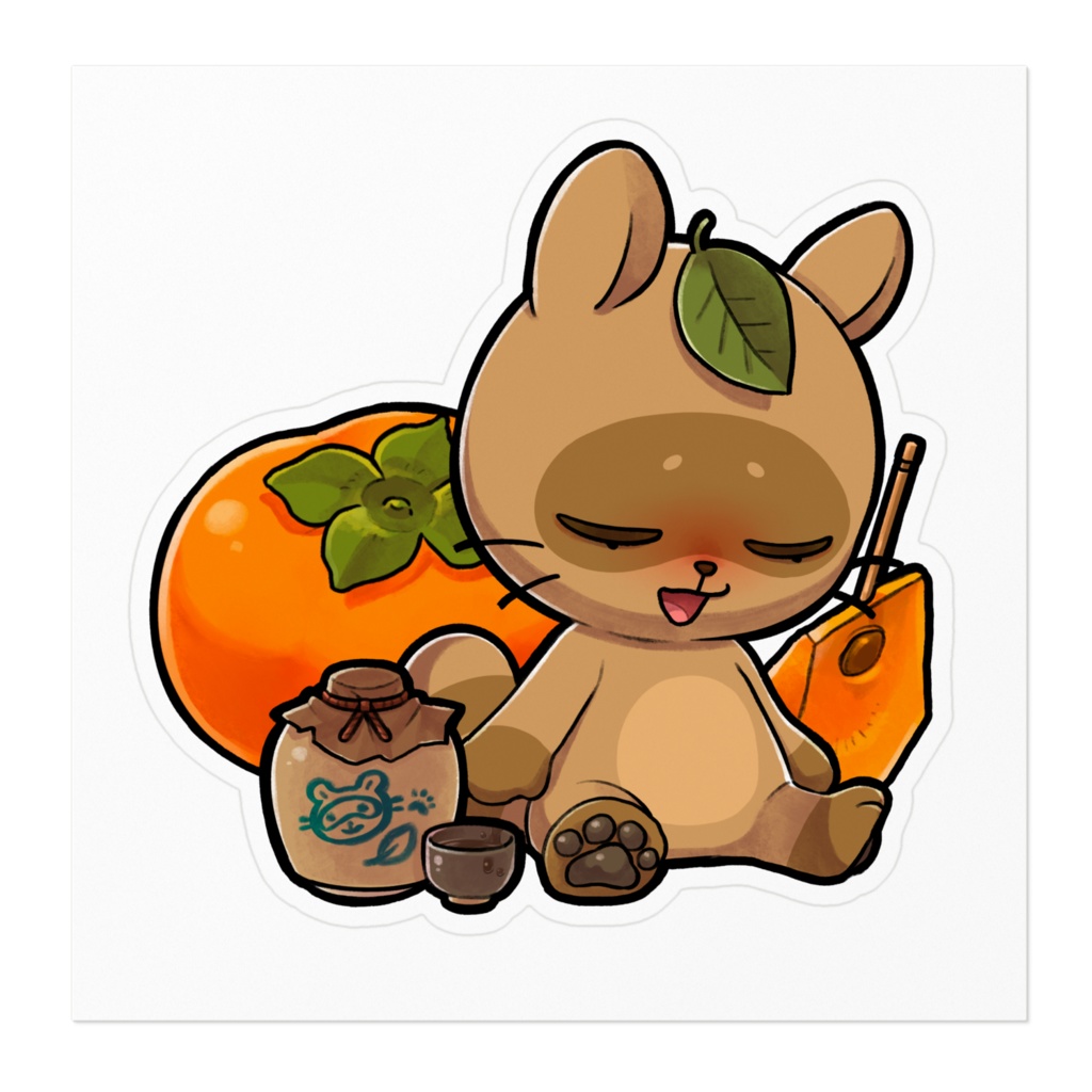 柿たぬきちゃんステッカー
