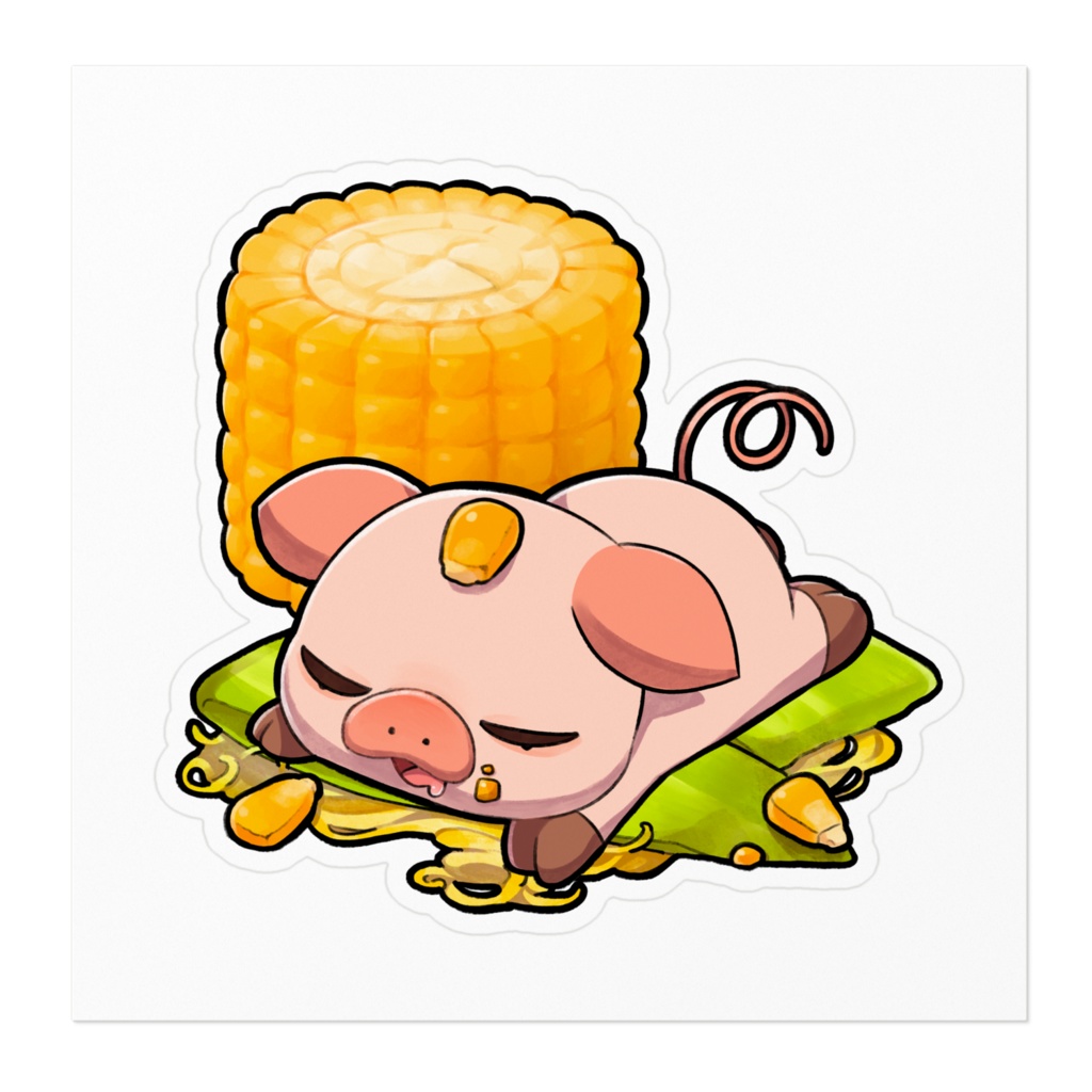 トウモロコシぶたちゃんステッカー