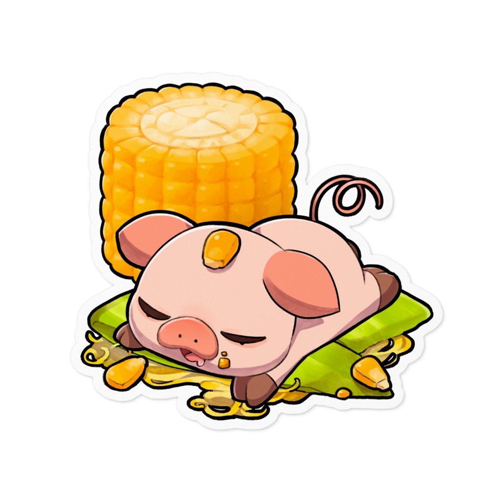 トウモロコシぶたちゃんステッカー