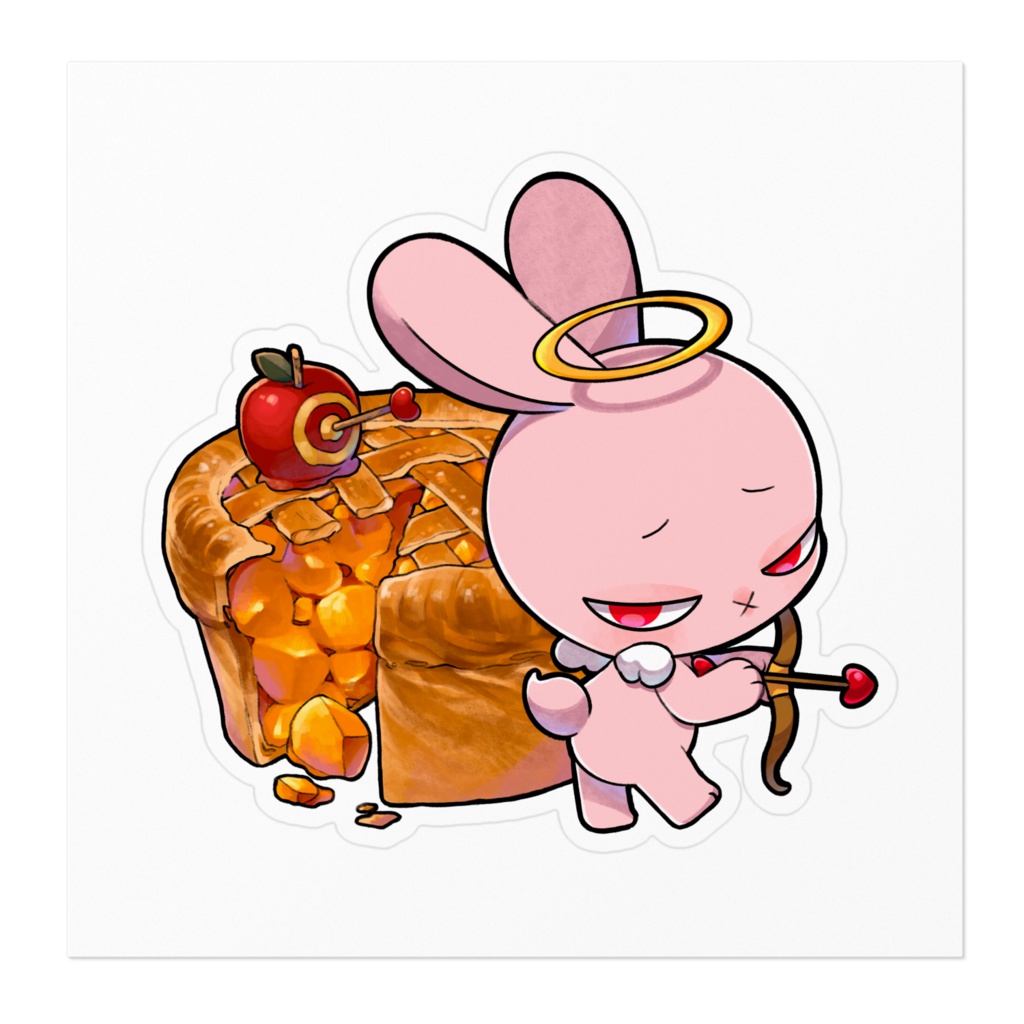 アップルパイうさぎちゃんステッカー