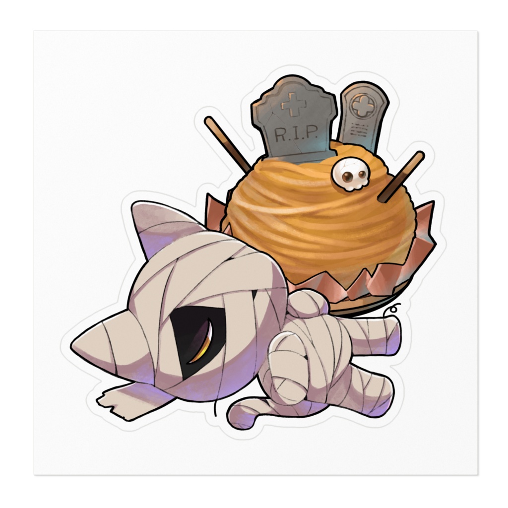 モンブランねこちゃんステッカー