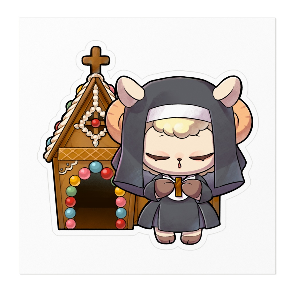 お菓子の家ひつじちゃんステッカー