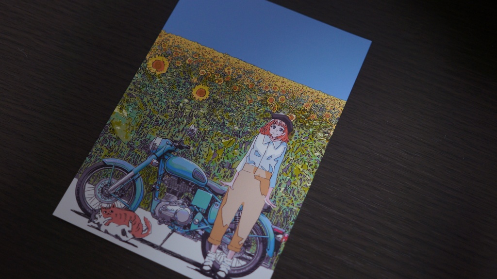 【ポストカード】ネコバイクセット