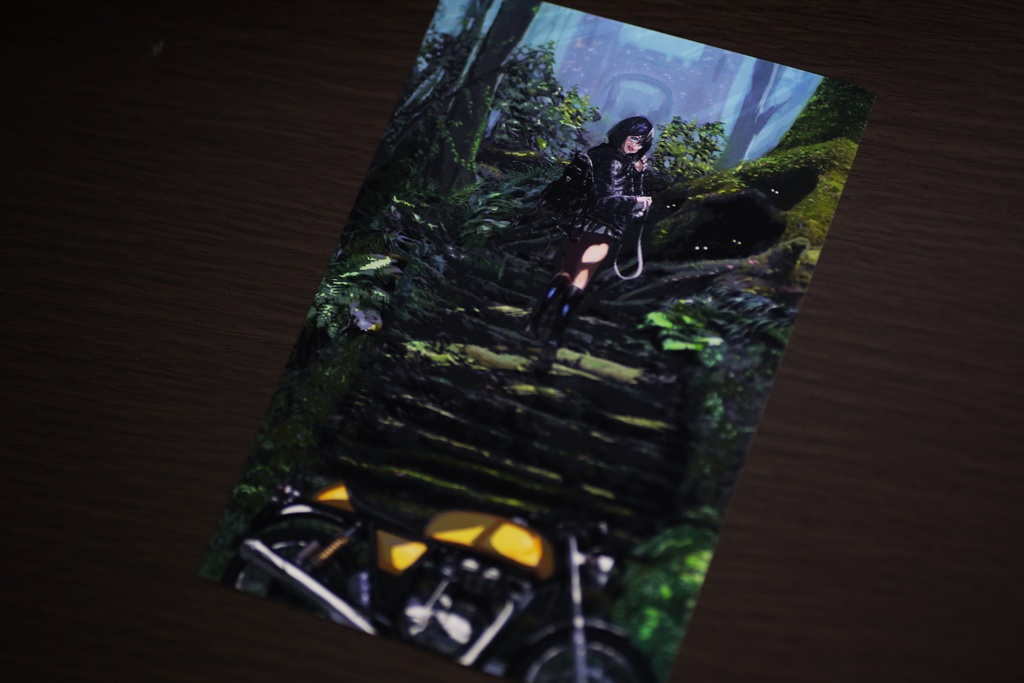 【ポストカード】ネコバイクセット