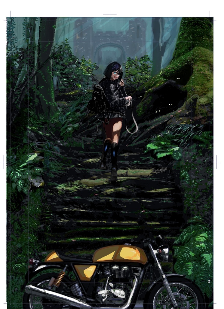 【バイクイラスト集】ネコバイク