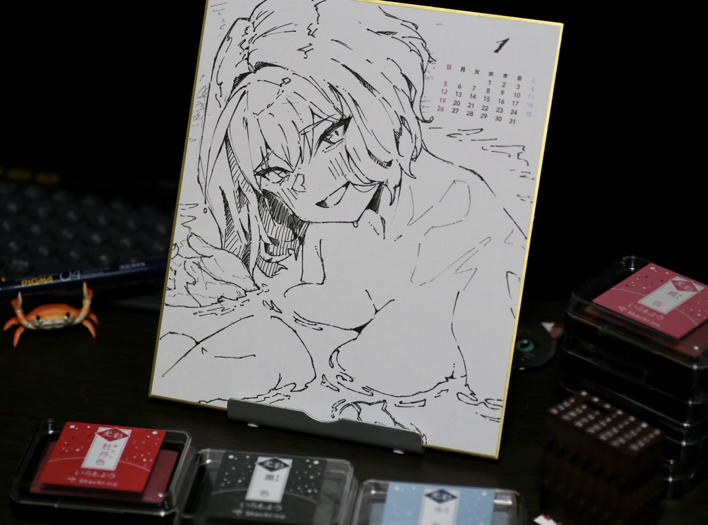 【NIKKE色紙】温泉アニスちゃんカレンダー色紙(January)(1月)