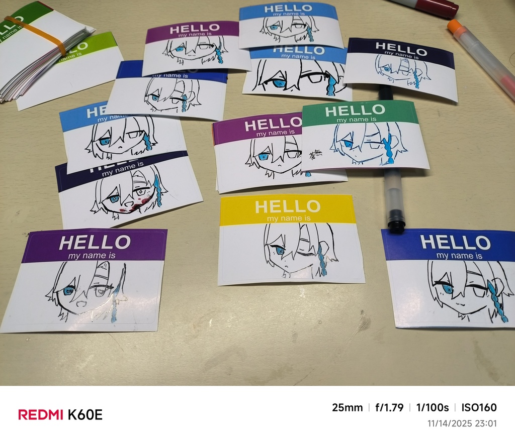 ランダムらくがきステッカー 3枚セット