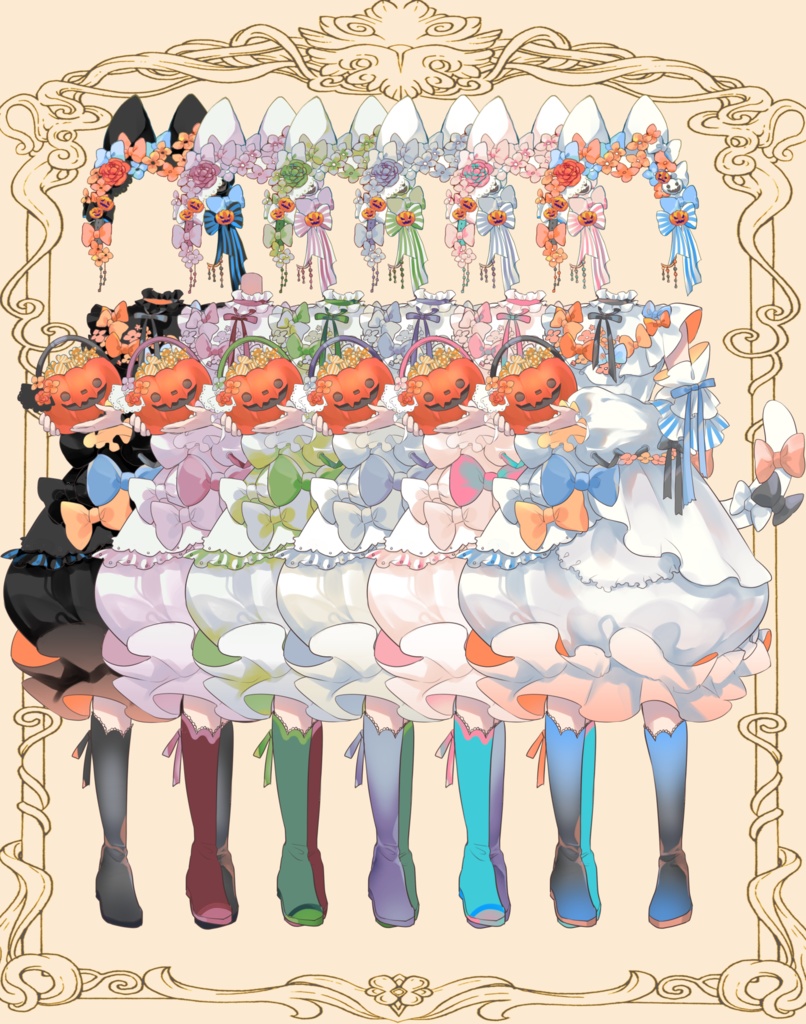 【イラスト素材】ハロウィンドレス衣装◎IRIAM サムネなど