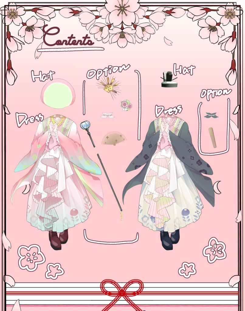 【イラスト素材】ひなまつり和ドレス衣装2025Ver.◎IRIAM サムネなど