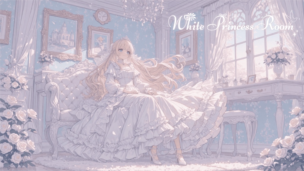 【ワルツBGMセット】心に白いお花を咲かせる音楽 ❀܀ White Princess Room ܀❀ [お姫様.☘︎ ݁˖˚メルヘン.☘︎ ݁˖˚ワルツ] 