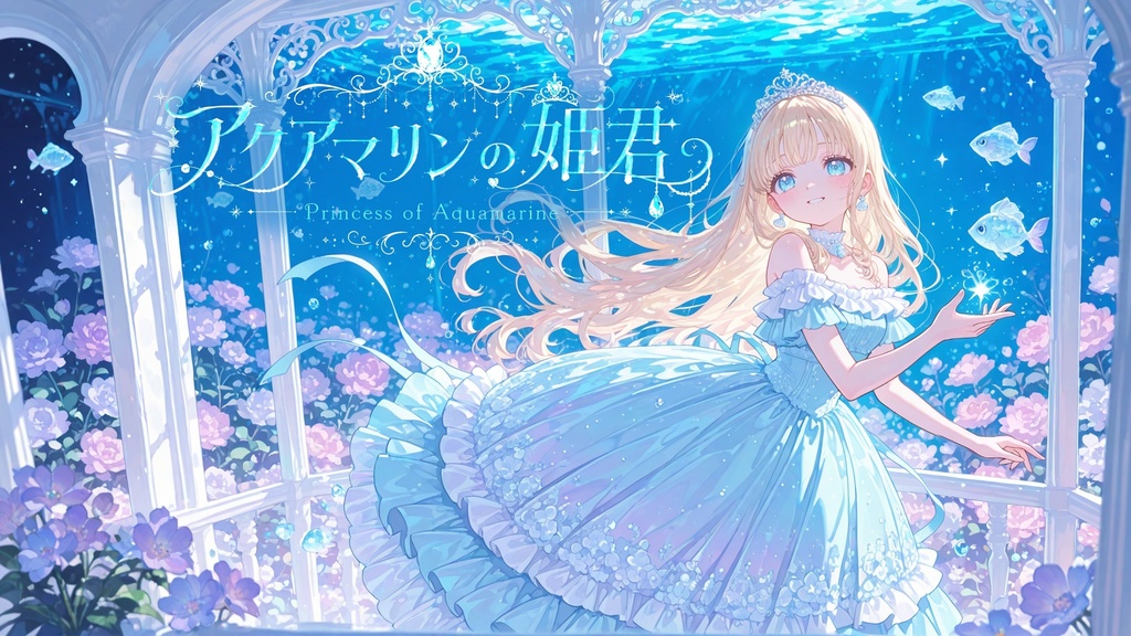 【ワルツBGMセット】優しい水のプリンセスワルツ。.୨୧ アクアマリンの姫君 ୨୧︎.。 優雅で涼しい水中宮殿音楽