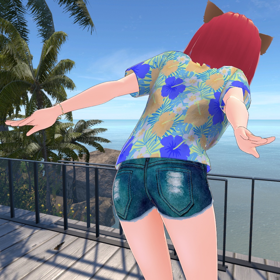 ◆無料配布あり!◆【VRoid正式版】『夏だー!トロピカルな南国風アロハシャツ』-Tropical Aloha Shirts