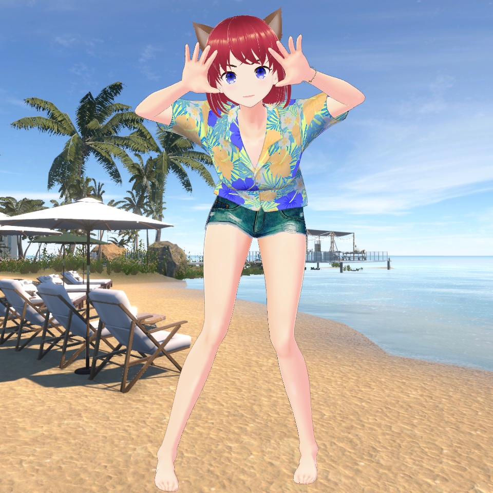 ◆無料配布あり!◆【VRoid正式版】『夏だー!トロピカルな南国風アロハシャツ』-Tropical Aloha Shirts