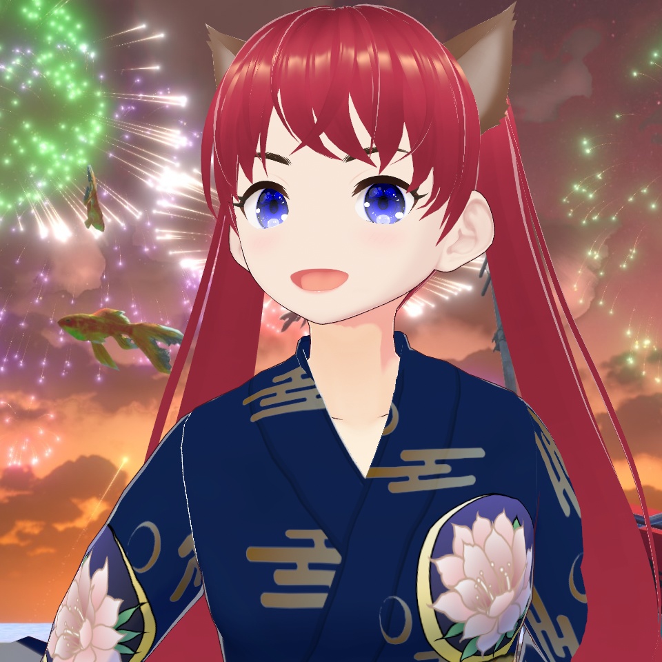 ◆無料配布あり!◆【VRoid正式版】『夏祭りにぴったり!月下美人の浴衣』-Yukata of moonbeauty