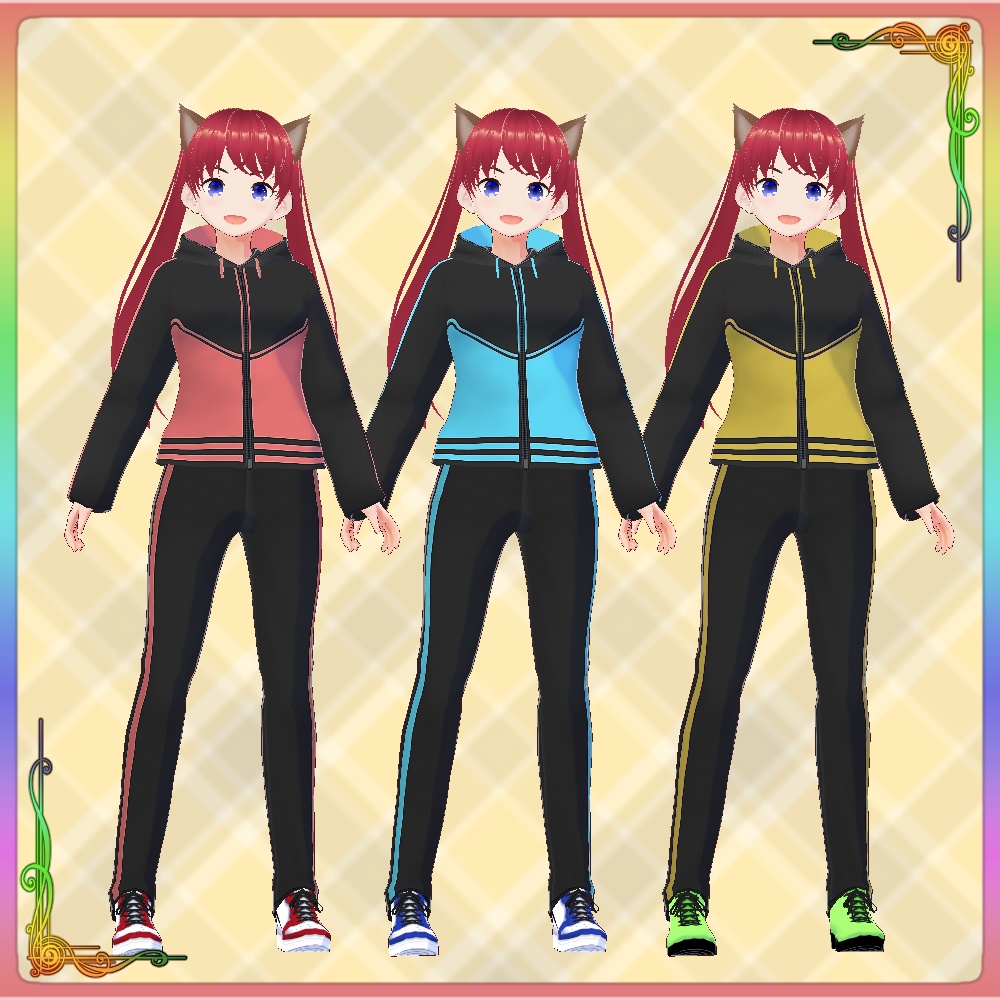 ◆無料配布あり!◆【VRoid正式版】『さわやかスポーティーな女子スポーツウェア』-Refreshing sporty women's sportswear