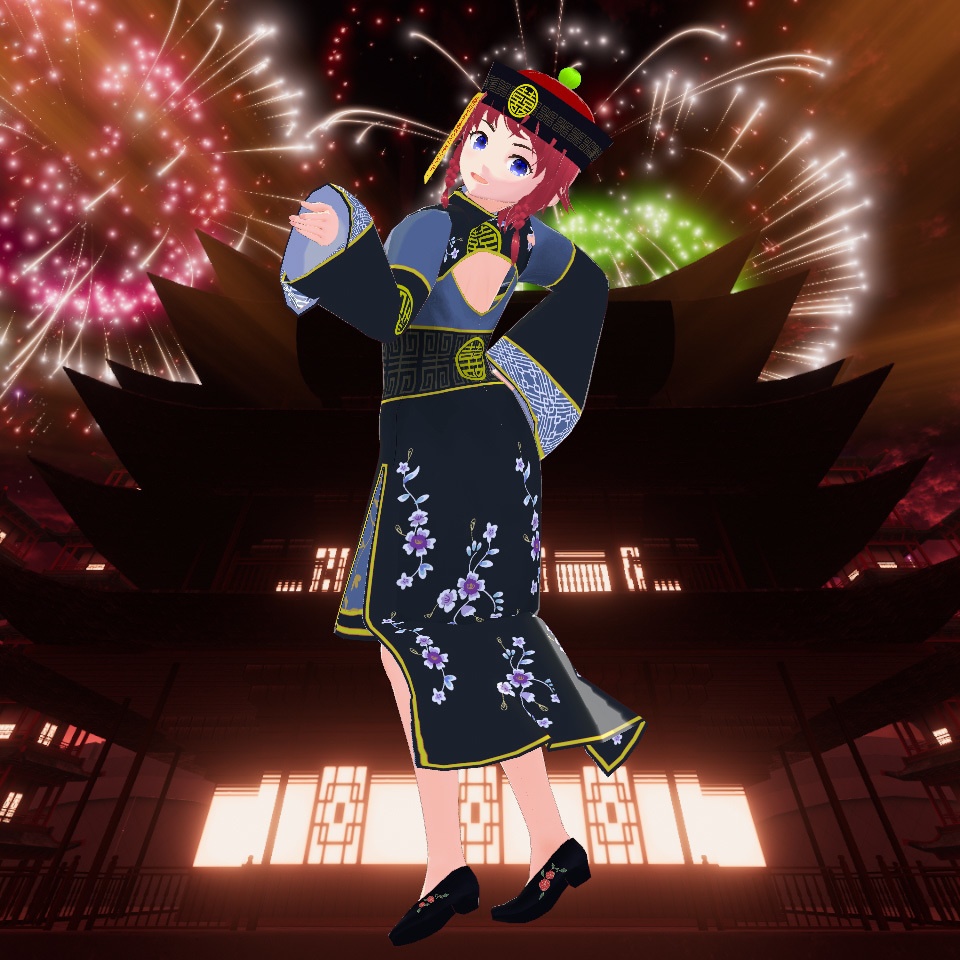 ◆無料配布あり!◆【VRoid正式版】『派手、派手なキョンシーのコスプレ衣装』-The kyungsie cosplay costumes