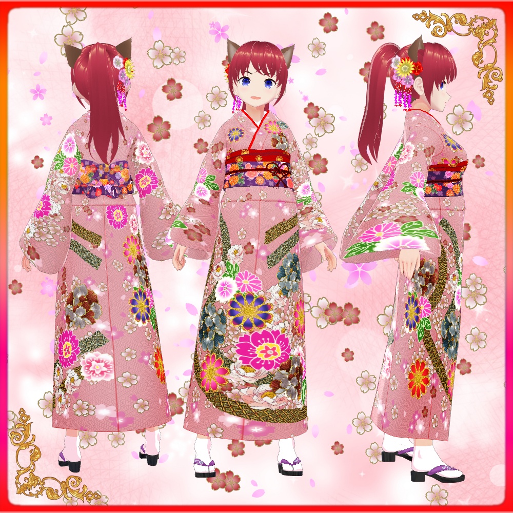 【VRoid正式版】『迎春!お正月を祝う振袖衣装 2025年 Ver』-Furisode Costumes to Celebrate the New Year