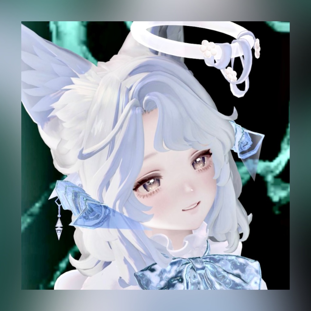 【VRChat想定】 セグメントホーン&チャームイヤリングセット - SharpEdge -