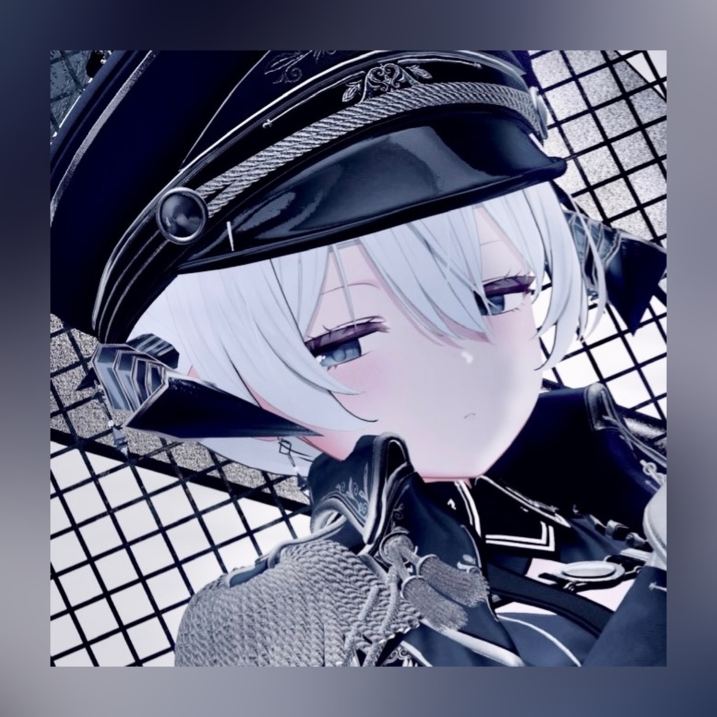 【VRChat想定】 セグメントホーン&チャームイヤリングセット - SharpEdge -