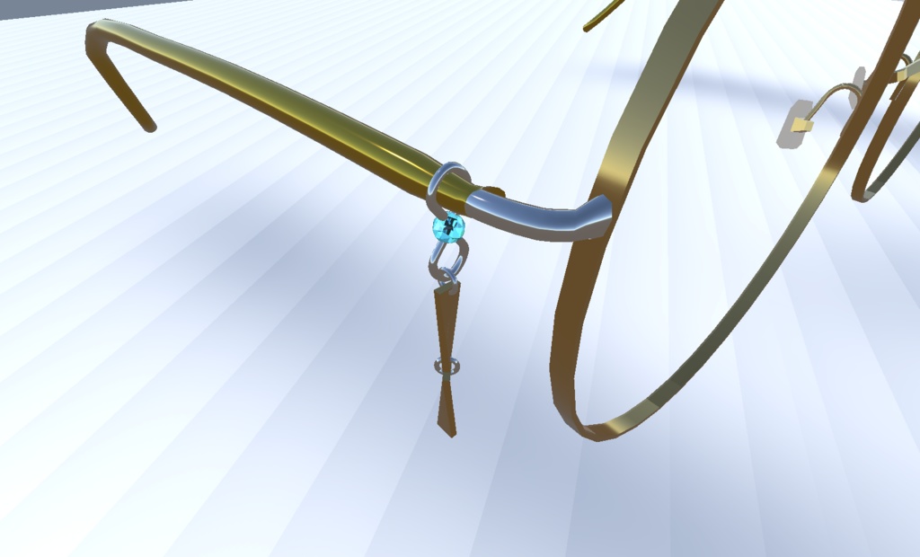 丸眼鏡セット PB対応 VRChat向けアクセサリ