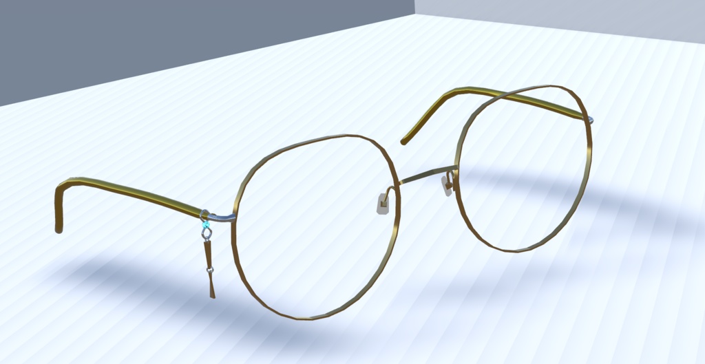 丸眼鏡セット PB対応 VRChat向けアクセサリ
