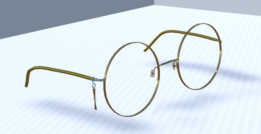 丸眼鏡セット PB対応 VRChat向けアクセサリ