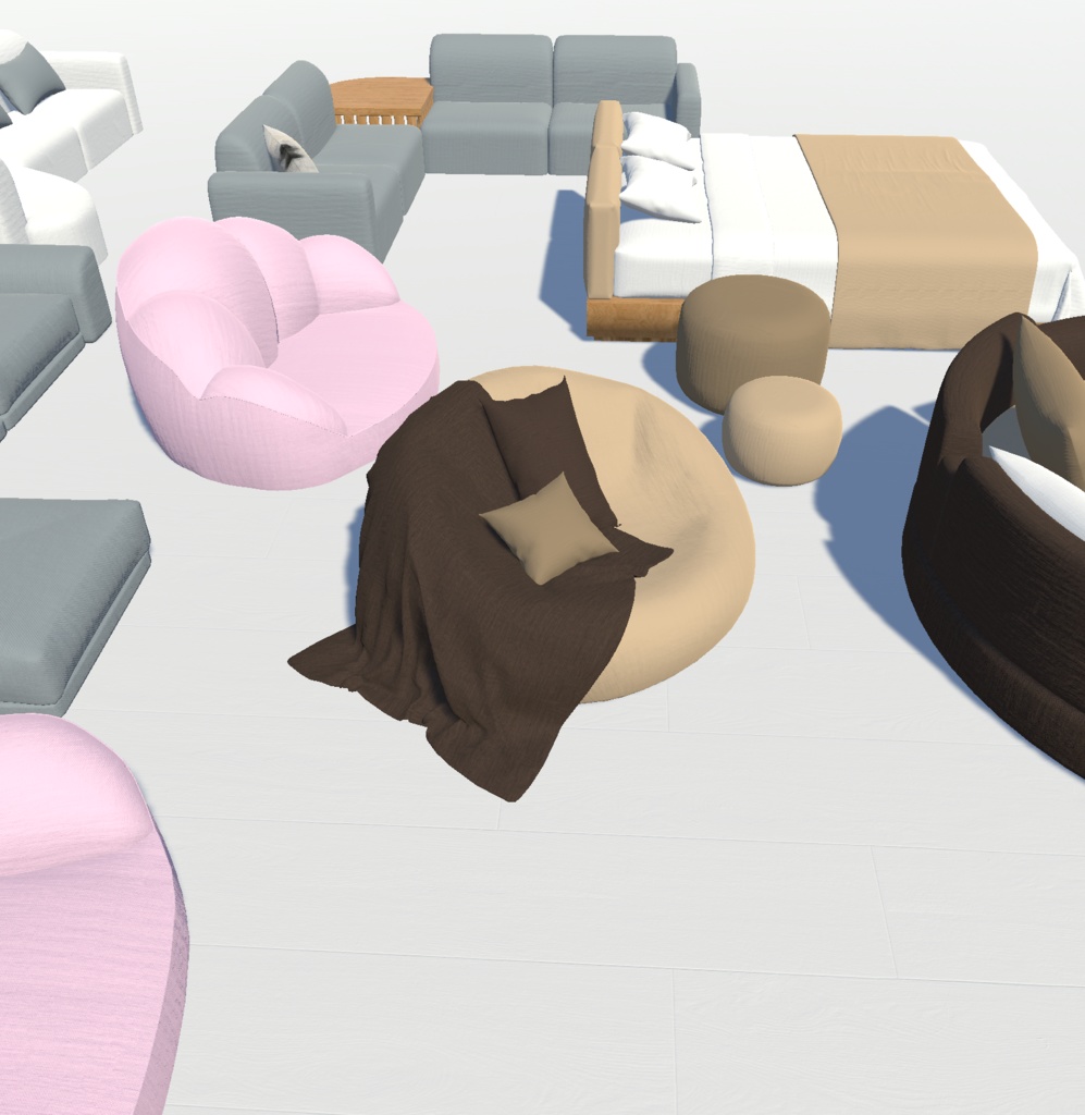 販売開始セール中!!【3Dモデル・家具】ソファ・ベッド・クッション 30種類