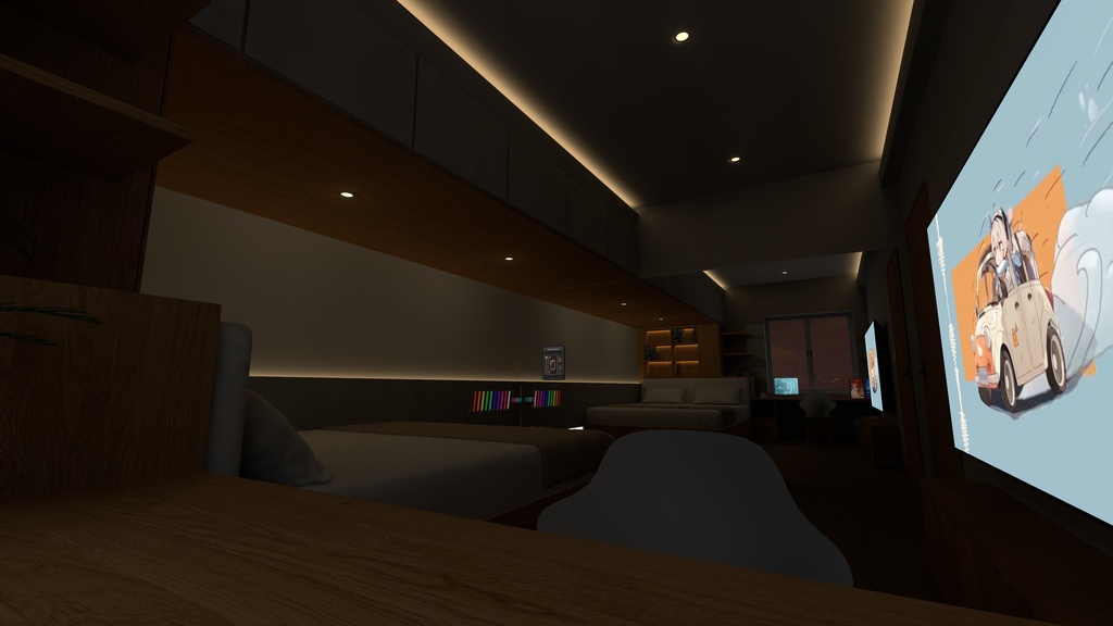 【VRChatワールドアセット】Modern Bedroom