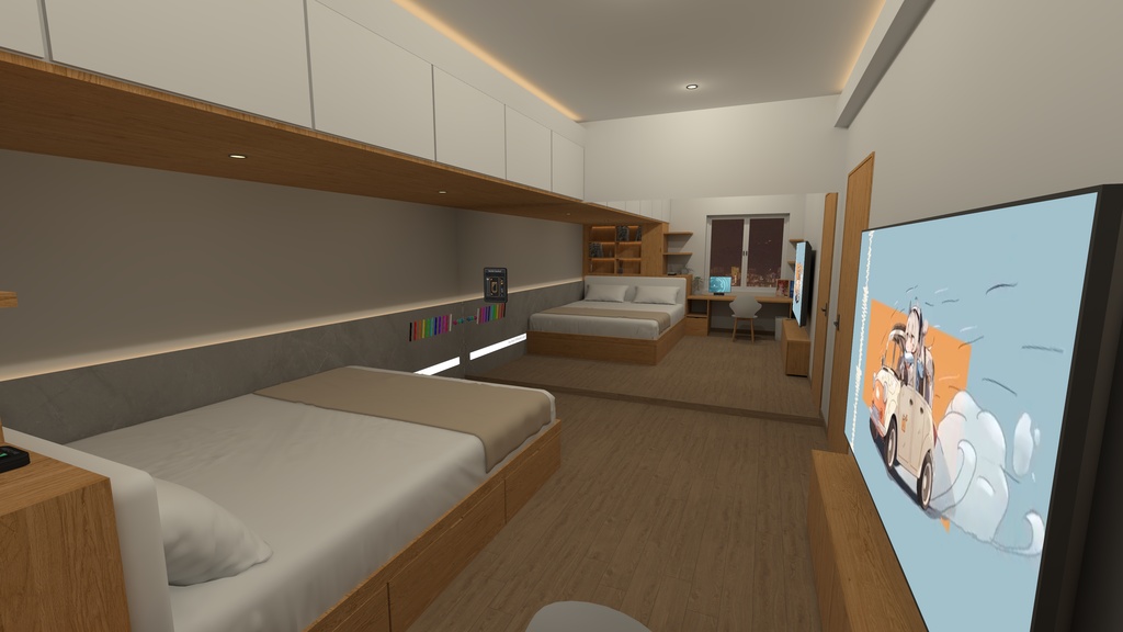 【VRChatワールドアセット】Modern Bedroom