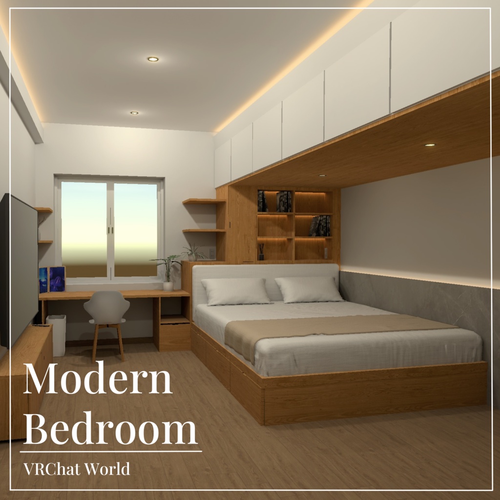 【VRChatワールドアセット】Modern Bedroom