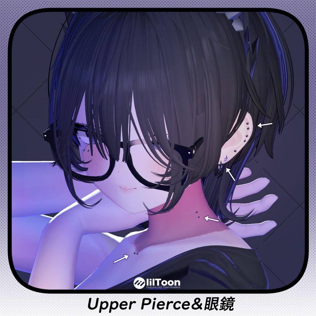 Upper Pierce & 眼鏡