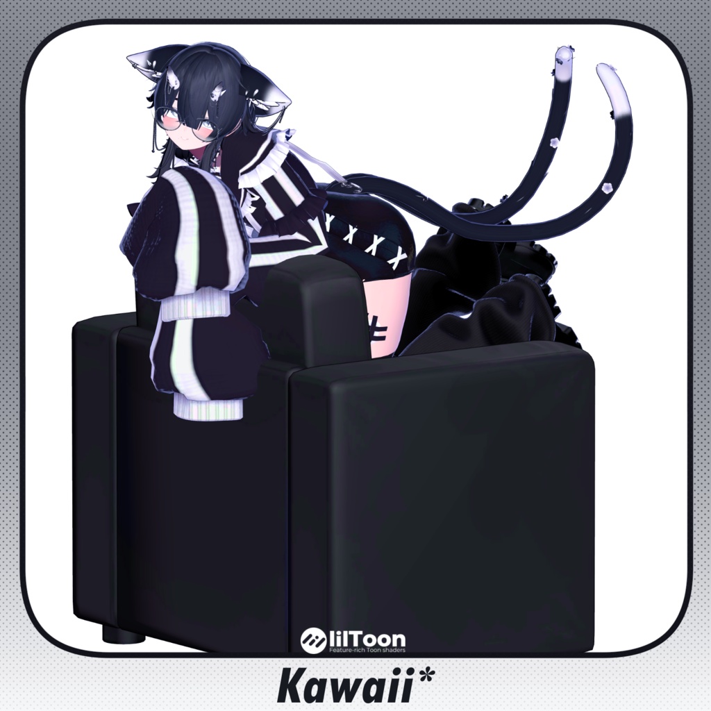 Horns Ear & 猫又尻尾