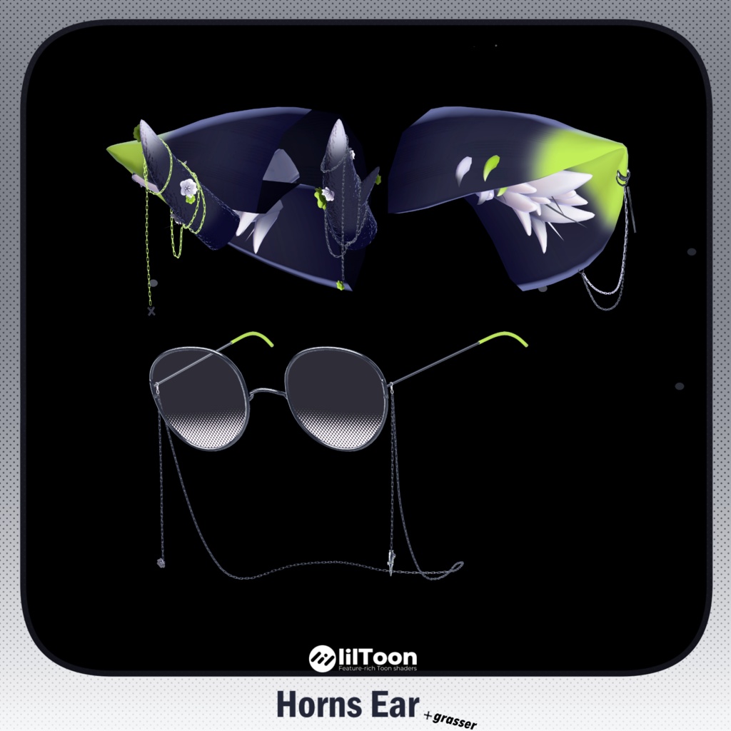 Horns Ear & 猫又尻尾