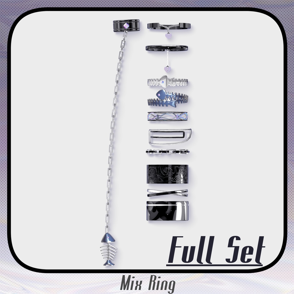 【Freeあり】Mix Rings - 11点セット