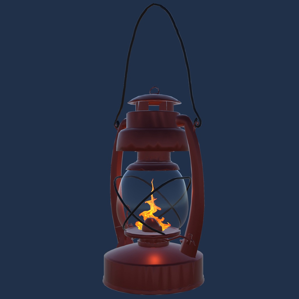 炎ゆらぎレトロランプ – Unity用3D Prop(投げ銭)