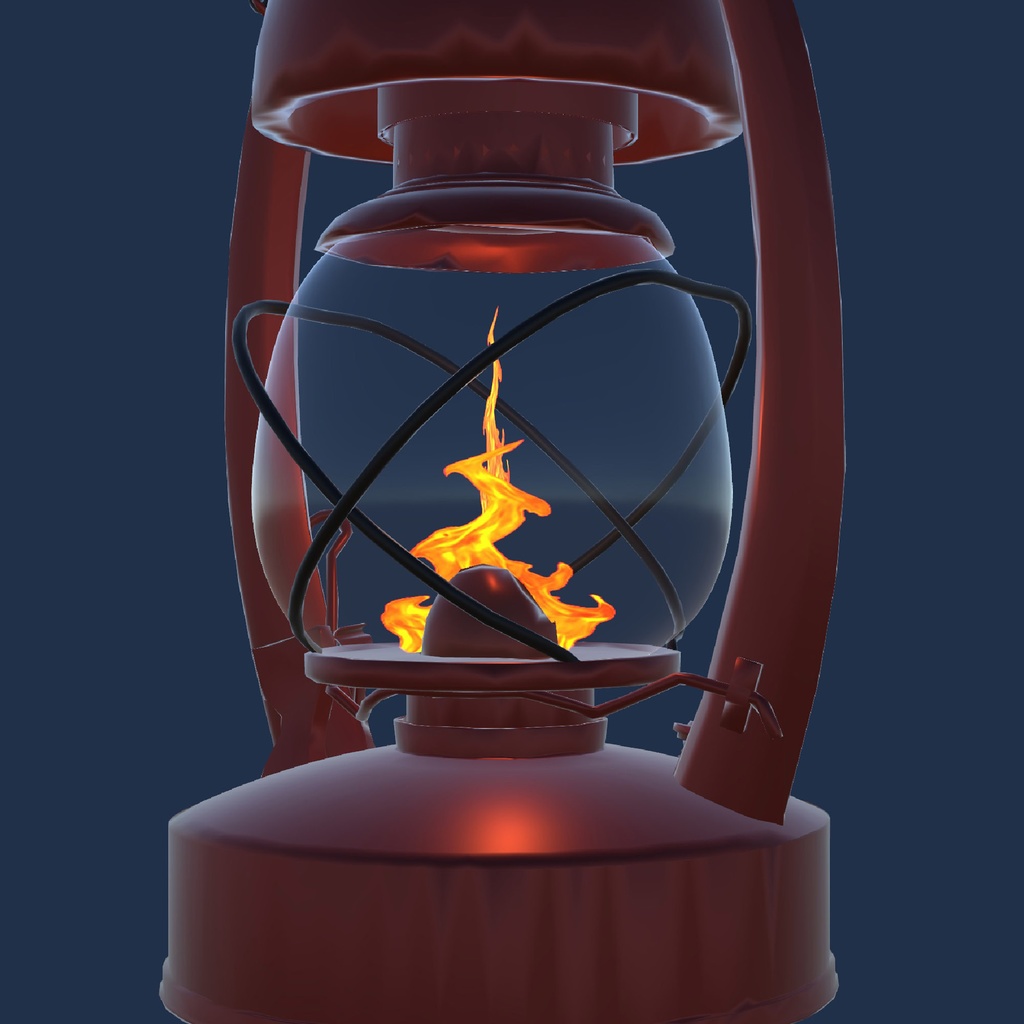 炎ゆらぎレトロランプ – Unity用3D Prop(投げ銭)
