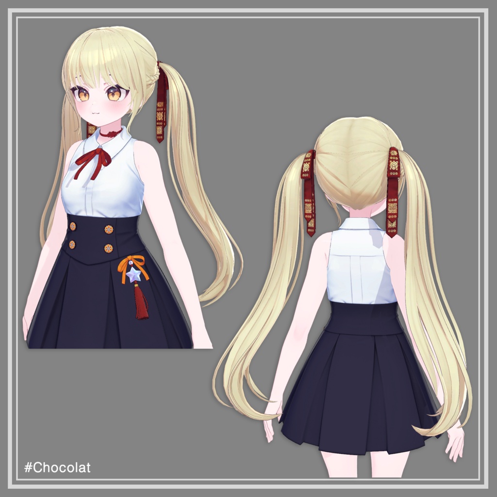 Twin-Tail Hairツインテール【10アバター対応】