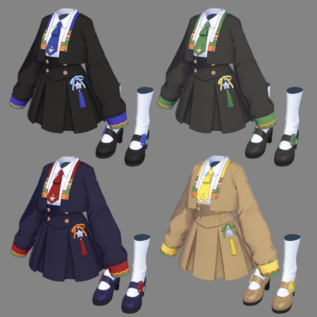 Dancheong(丹靑) School Look 【6アバター対応】