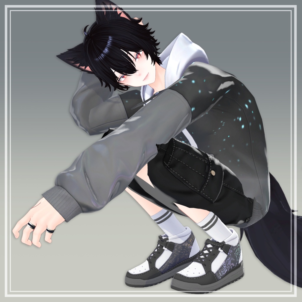 Starlit Night Hoodie for men 【彼方/狛乃/墨惺対応】