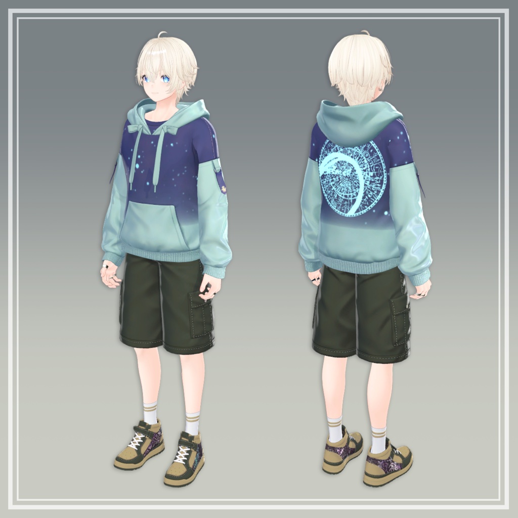 Starlit Night Hoodie for men 【彼方/狛乃/墨惺対応】