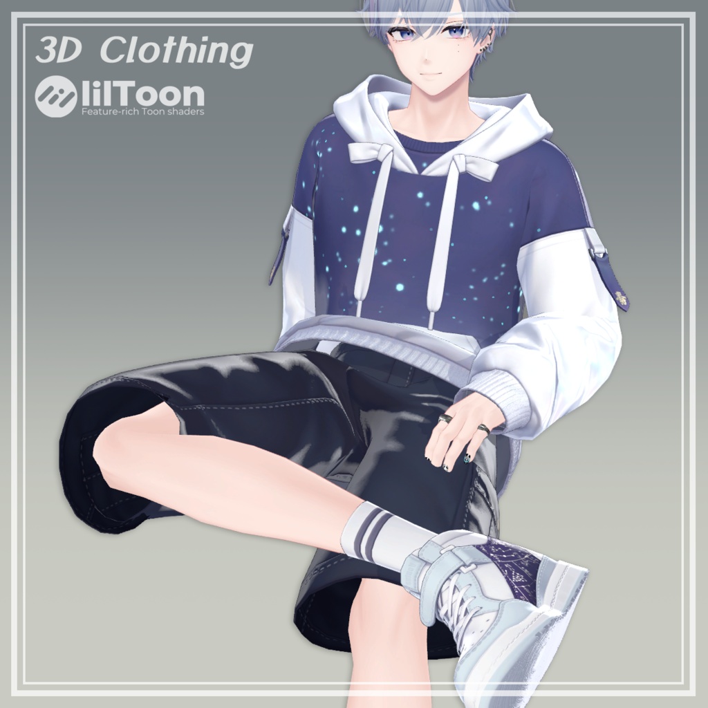 Starlit Night Hoodie for men 【彼方/狛乃/墨惺対応】