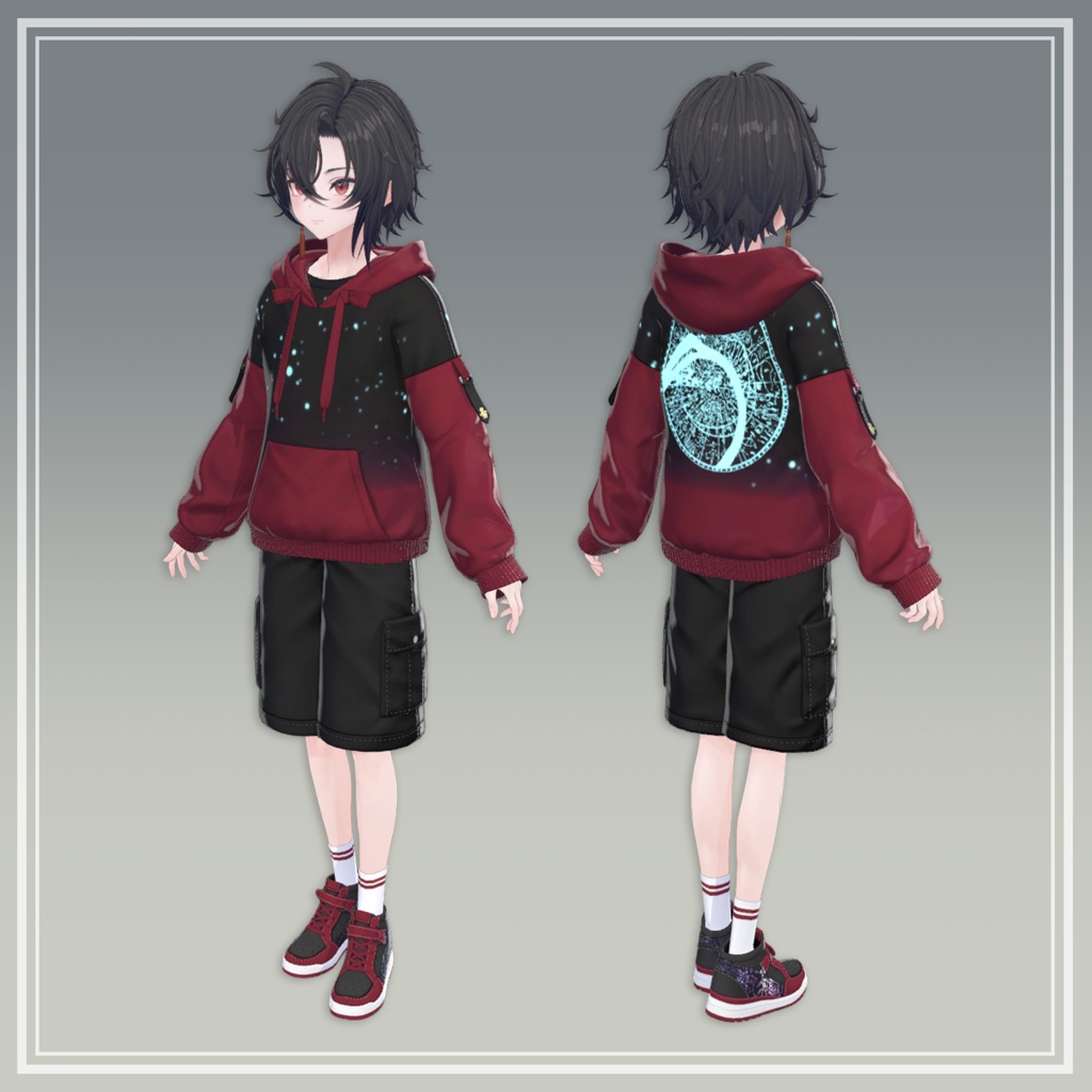 Starlit Night Hoodie for men 【彼方/狛乃/墨惺対応】