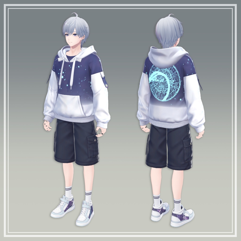 Starlit Night Hoodie for men 【彼方/狛乃/墨惺対応】