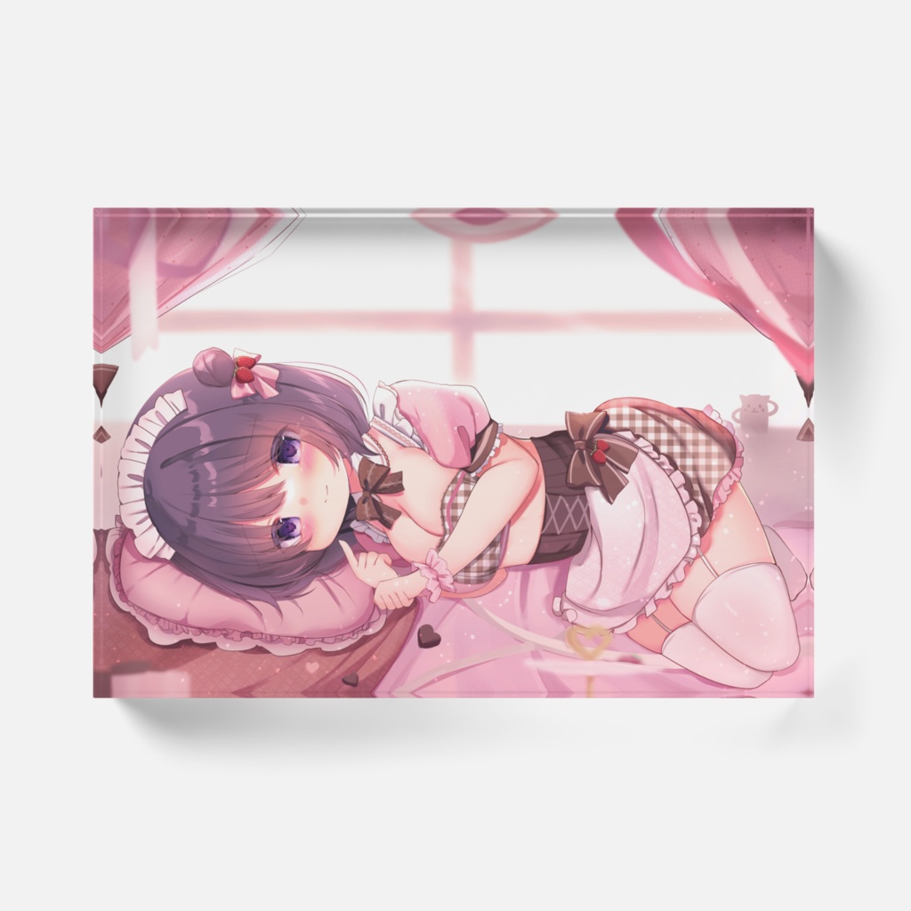 〖値下げ❣〗いつも見てるよ…🤍クリアアクリルブロック🍫💗